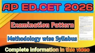 Ap Edcet 2026I Ap Edcet exam pattern/syllabus I Ap Edcet 2026 notification release @pnkeducation 