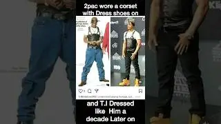 2pac носит корсет с туфлями, T.I отдает дань уважения образу Тупака #tupac #tip #hiphop