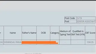 My CBSE Score Card for Senior Assistant 2019 | Qualify for Skill Test?