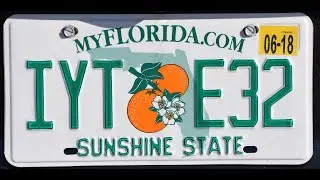 Florida license plate design history 1974-Present.