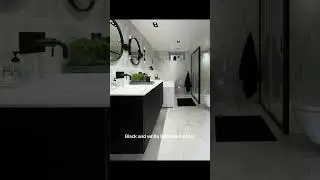 Black and white bathroom decor 💡