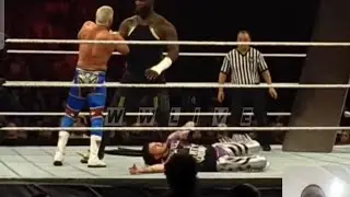 Omos saves Dominik Mysterio from Cody Rhodes at WWE Live Events off air - WWE RAW & SMACKDOWN