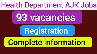 Health Department AJK Jobs 2022 | latest jobs in AJK health department 2022 | test knowledge