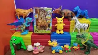 เปิดกล่องรีวิวยีราฟ โชว์กับม้าลาย ช้าง เต่า คิงคอง ปิกาจู ไดโนเสาร์