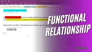 #1_Simple Mathematical Model_Functional Relationship