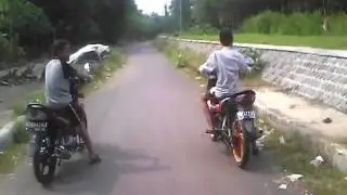 Setting balap liar honda(blade) vs yamaha (jupiter)