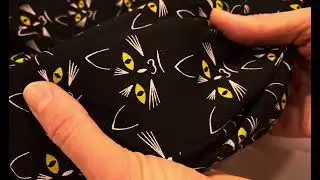 Simple jersey fabric for sewing clothes, black with cats, 100% cotton, wholesale #wholsalefabrics