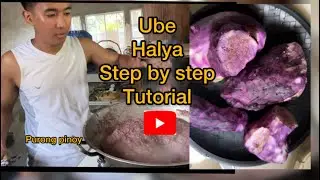 Ube halya step by step procedure #farmtotable #ubehalaya #purpleyam 