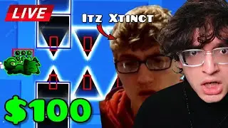 🔴Geometry Dash 1V1 CHALLENGE🔴ME VS XTINCT🔴$100 ON THE LINE🔴TAP IN🔴