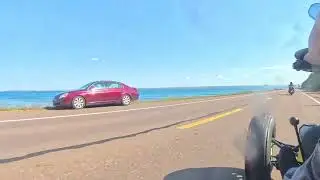 Riding along Lake Superior