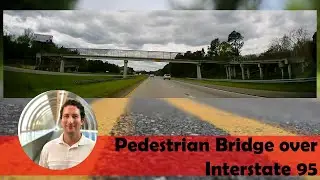 Pedestrian Bridge over Interstate 95 in Hardeeville, South Carolina [Exit 18 - Bees Creek Road]