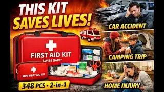 First Aid Kit 🚑 | 348 Pieces for Car, Home & Travel