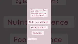 IMPORTANT BOOKS TO BE REFERRED FOR CPGET NUTRITION AND DIETETICS BY CPGET STATE TOPPER