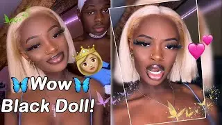 Blonde Bob Wig Review!🌞 Perfect 613 Color For Black Skin | Laid Transparent Lace #Ulahair