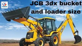 JCB 3dz bucket and loader size