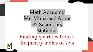 H.W  3rd sec (statistices ) finding quartiles