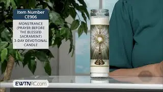 CE906_MONSTRANCE (PRAYER BEFORE THE BLESSED SACRAMENT) 3-DAY DEVOTIONAL CANDLE