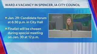 City Council Seat in Spencer, Iowa Vacancy