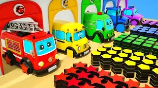 Finger Family song - Shaped wheels for cars | DuZoo Nursery Rhymes & Kids Songs