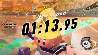 Kirby Air Riders - Mount Amberfalls in 1'13