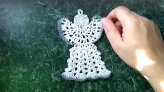 Płaski aniołek na szydełku-crochet angel
