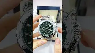 POEDAGAR 892 2025 Men&rsquo;s Chronograph Quartz Watch &ndash; Oversized Round Luminous Dial, Stainless Steel