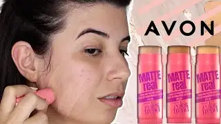 testei base MATTE REAL em bast&atilde;o da AVON | Nath Freire