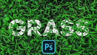 How to put Text under Grass (ps touch | ps cc 2019)