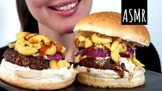 ASMR Eating Sounds: Vegan Mac & Cheese Burger (No Talking)