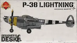 P-38 LIGHTNING® (D-Day Edition) - WWII Fighter Aircraft - Custom Lego - At The Designer’s Desk
