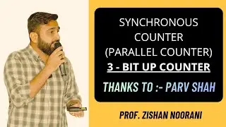 Synchronous Counter | Example | 3-bit Up Counter (000 to 111 to 000) | Thanks to Parv Shah 