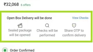 Open Box Delivery Will Be Done? Sealed Package Will Be Opened, Checks Will Be Performed, Share OTP