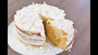 Gluten, dairy and refined sugar free Pineapple and Coconut Cake @Leonor's