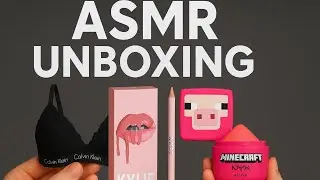 Unboxing gifts from my THRONE WISHLIST  ASMR✨| KYLIE LIP KIT KYLIE 808, NYX MINECRAFT BLUSH , CK BRA