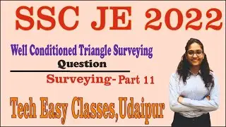 well conditioned triangle surveying question || SSc civil jen surveying | ssc je exam | surveying