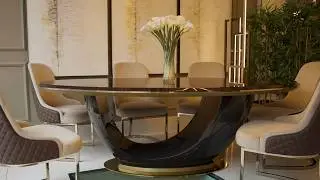 Luxury dining table designed using AI brought to reality by Juliettes Interiors