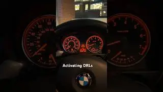 How to turn on DRLs (Daytime Running Lights) on BMW #bmw #328 #335 #shorts #driving #howto