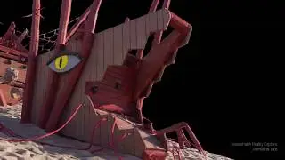 Nano Games | Wooden Dragon on the playground. A fly-through video in RealityCapture