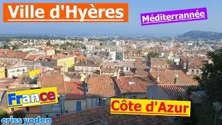 Hyères ; Panorama au Dessus de La Vieille Ville ; Place Saint-Paul ; Côte d'Azur ; Var ; France