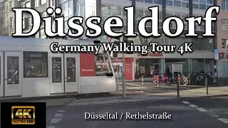 🚶🏼 Walking Tour 4K Germany: Düsseldorf / Düsseltal -  Rethelstraße [4K UHD]