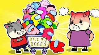 [DIY] Hamtie OR Many Among Us at Supermarket? Hamster Handmade Papercrafts Stop Motion Movie