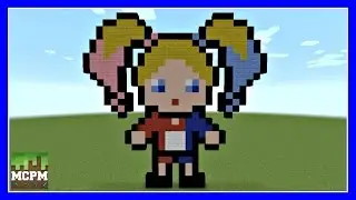How To Build Harley Quinn Pixel Art In Minecraft
