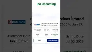 ipo Upcoming HBM Financial services limited #market #share #shorts #music