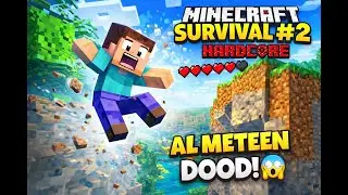 Dit ging héél snel mis… | Minecraft Hardcore Deel 2😅