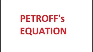 Petroff's Equation for Journal Bearings