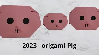 DIY : Origami Animal Faces - Pig | Kids Craft #papercraft #origami #origamipig