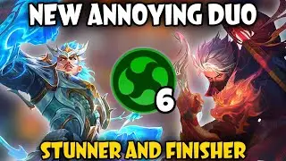 NEW DUO COMBO STUNNER X FINISHER !!  ELEMENTALIST GATOTKACA HAYABUSA !! MAGIC CHESS MOBILE LEGENDS