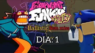 Friday Night Funkin Vs Whitty, Passando Ballistic sem Erro. Dia: 1