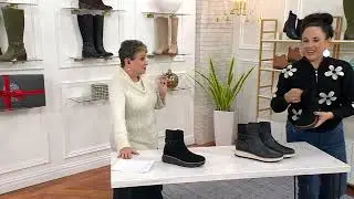Clarks Collection Leather Wedge Ankle Boots - Zylah Rose on QVC