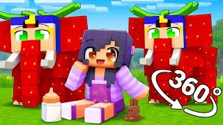APHMAU Adopted by Strawberry Elephant FAMILY in Minecraft 360&deg;